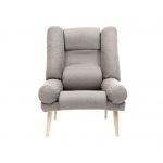 Fotel skandynawski, rozkładany z podnóżkiem w zestawie - LOTUS / Monolith 37 - butelkowa zieleń