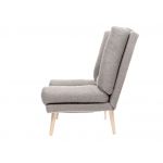 Fotel skandynawski, rozkładany z podnóżkiem w zestawie - LOTUS / Monolith 37 - butelkowa zieleń