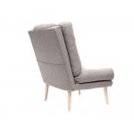 Fotel skandynawski, rozkładany z podnóżkiem w zestawie - LOTUS / Monolith 37 - butelkowa zieleń