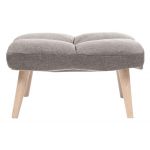 Fotel skandynawski, rozkładany z podnóżkiem w zestawie - LOTUS / Monolith 37 - butelkowa zieleń