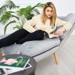 Fotel skandynawski, rozkładany z podnóżkiem w zestawie - LOTUS / Monolith 37 - butelkowa zieleń