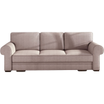 Różowa kanapa w nowoczesnym stylu z funkcją spania i zaokrąglonymi podłokietnikami - BELISA róż