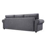 Designerska, jasno szara sofa 3-osobowa, z pojemnikiem na pościel do pokoju - BELISA jasny szary