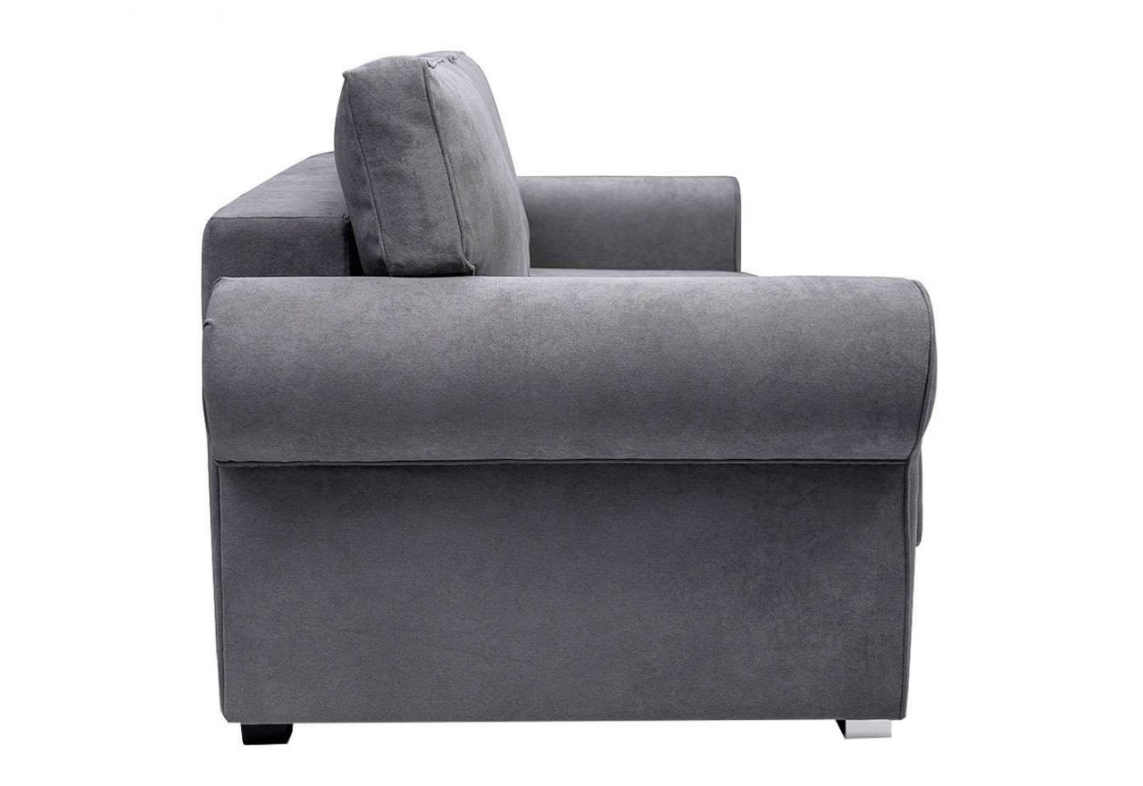 Designerska, jasno szara sofa 3-osobowa, z pojemnikiem na pościel do pokoju - BELISA jasny szary