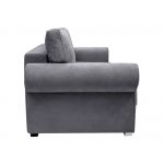 Designerska, jasno szara sofa 3-osobowa, z pojemnikiem na pościel do pokoju - BELISA jasny szary