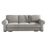 Designerska, jasno szara sofa 3-osobowa, z pojemnikiem na pościel do pokoju - BELISA jasny szary