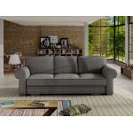 Modna, szara sofa dla 3 osób, rozkładana z funkcją spania i pojemnikiem do salonu - BELISA szary