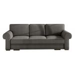 Modna, szara sofa dla 3 osób, rozkładana z funkcją spania i pojemnikiem do salonu - BELISA szary