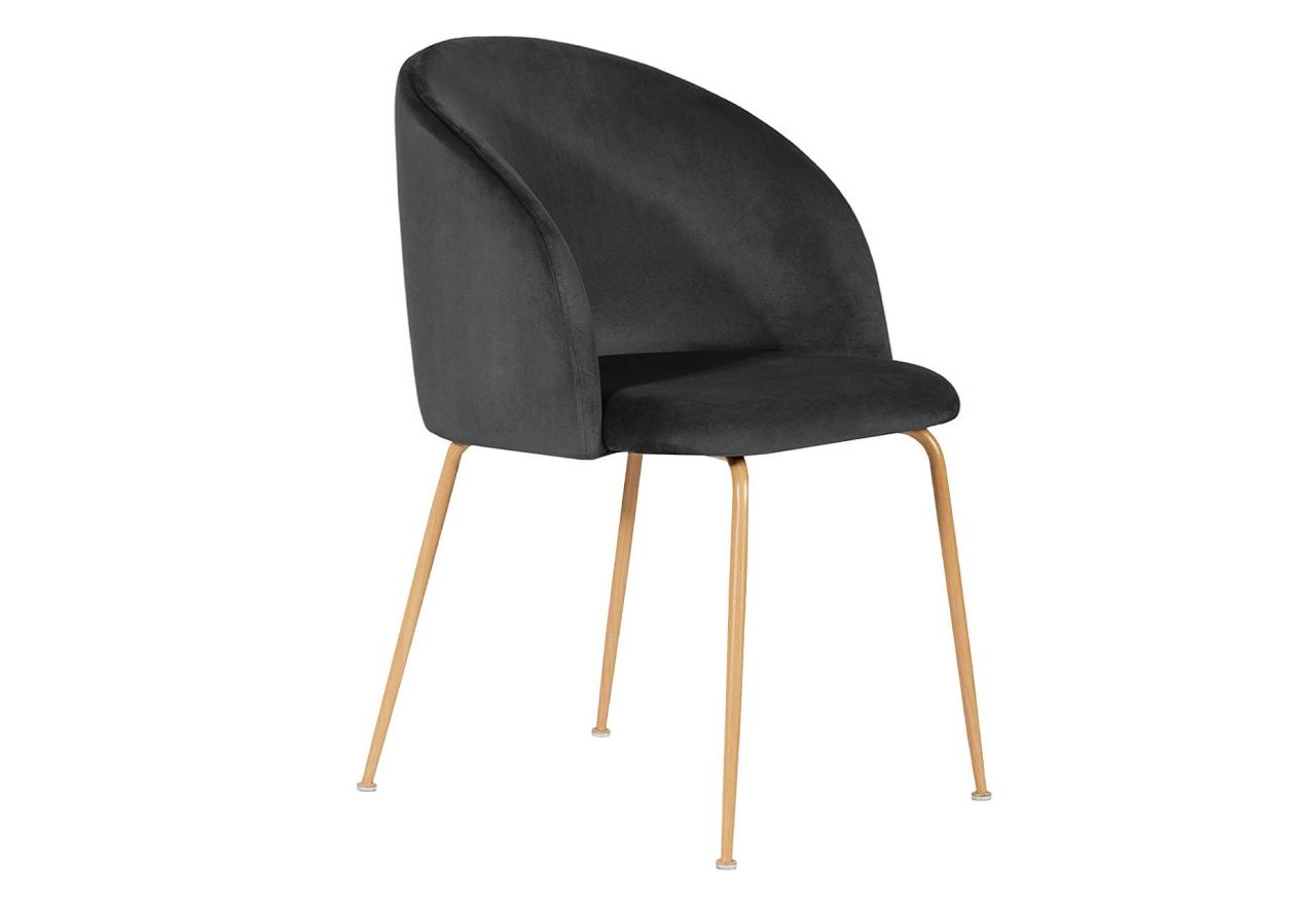 Eleganckie i stylowe czarne krzesło do salonu i jadalni SIMON