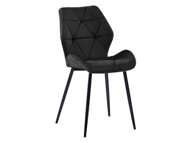Nowoczesne designerskie krzesło NARDI z tapicerką w kolorze czarnym
