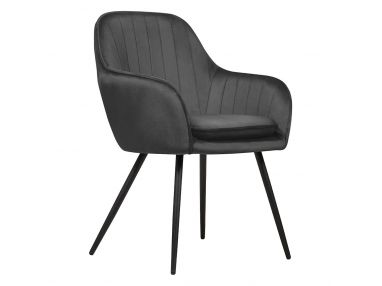 Piękne czarne krzesło ROSARO z kubełkowym siedziskiem