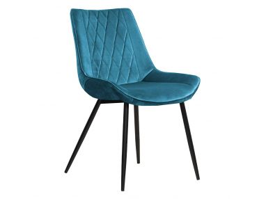 Ergonomiczne stylowe krzesło DALLAS z turkusową tapicerką