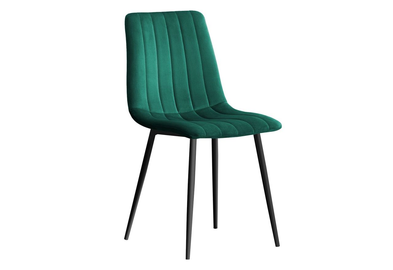 Designerskie krzesło TULUZA w kolorze butelkowej zieleni