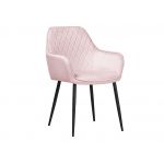 Piękne różowe krzesło tapicerowane MEDOLLA