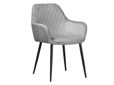 Szare krzesło MEDOLLA o ergonomicznym kubełkowym kształcie