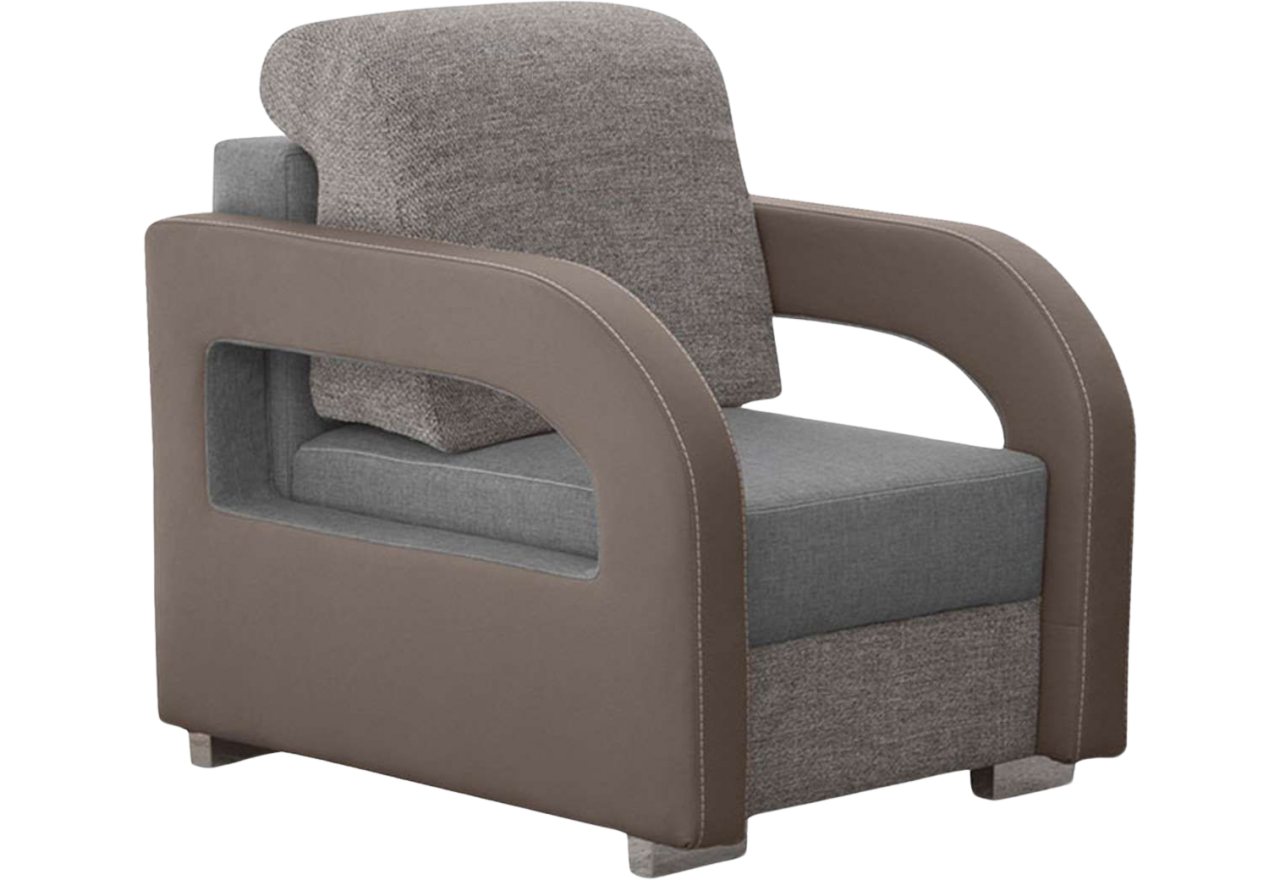 Tapicerowany fotel wolnostojący w nowoczesnym stylu do pokoju i salonu - ARIS / Bergamo 96 / Inari 90 / Soft 24