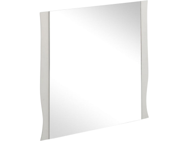 Lustro 80x80 z ramą w klasycznym stylu do łazienki, wiszące - EMILY / Biały transparentny