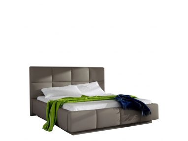Designerskie łóżko tapicerowane 160x200 cm do sypialni - CROWN 18 - OUTLET