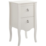 Szafka stojąca do łazienki w klasycznym stylu na wysokich nóżkach - EMILY / Biały transparentny