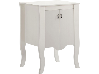 Klasyczna i praktyczna szafka pod umywalkę 60 cm do łazienki, dwudrzwiowa - EMILY / Biały transparentny