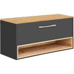 Nowoczesna szafka 120 cm pod umywalki nablatowe do łazienki - PALAWAN / Szary Cosmos / Dąb Artisan / Szary Cosmos