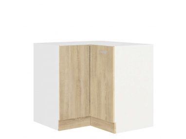 Narożna szafka kuchenna, biała z jednym frontem SELINA SONOMA 89x89 DN 1F BB