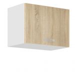 Górna szafka kuchenna, okapowa 50 cm, front dąb sonoma, korpus biały SELINA SONOMA 50 OK-40