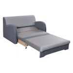 Sofa do pokoju młodzieżowego i salonu, rozkładana kanapa z pojemnikiem na pościel - AZJA II beżowy, niebieski