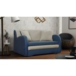 Sofa do pokoju młodzieżowego i salonu, rozkładana kanapa z pojemnikiem na pościel - AZJA II beżowy, niebieski
