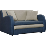 Sofa do pokoju młodzieżowego i salonu, rozkładana kanapa z pojemnikiem na pościel - AZJA II beżowy, niebieski