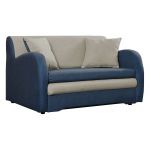 Sofa do pokoju młodzieżowego i salonu, rozkładana kanapa z pojemnikiem na pościel - AZJA II beżowy, niebieski