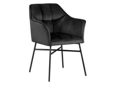 Czarne designerskie i nowoczesne krzesło RIMALE