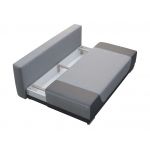 Modna dwukolorowa sofa rozkładana GEMINI beżowo-brązowa