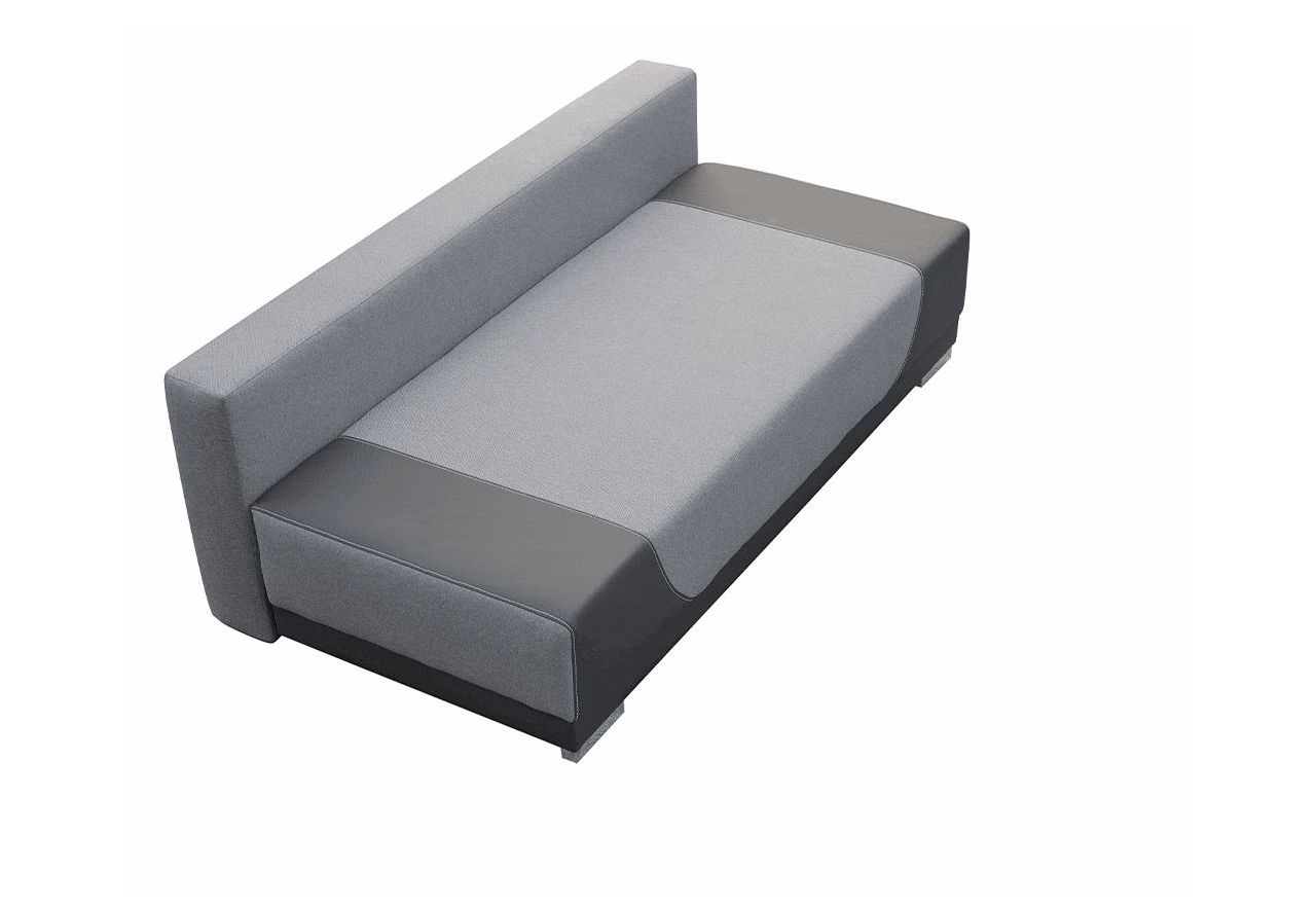 Modna dwukolorowa sofa rozkładana GEMINI beżowo-brązowa