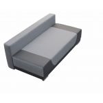 Modna dwukolorowa sofa rozkładana GEMINI beżowo-brązowa