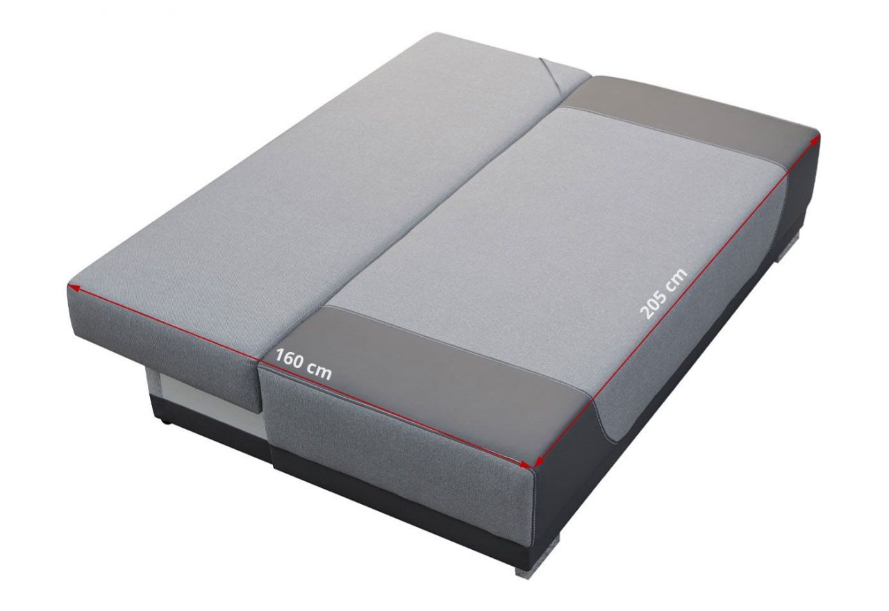 Modna dwukolorowa sofa rozkładana GEMINI beżowo-brązowa