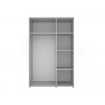 Szafa do sypialni 120 cm z lustrem BASTET, 3 drzwiowa na ubrania, w kolorze wenge