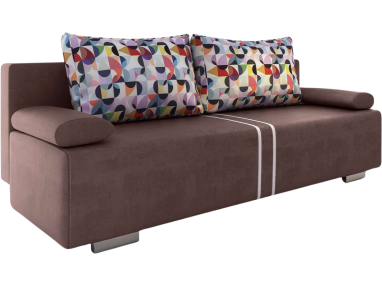 Nowoczesna sofa z pojemnikiem na pościel i tapicerowanym tyłem MALTA