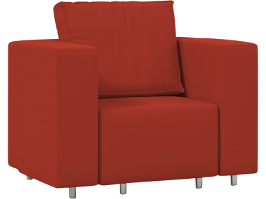 Funkcjonalny fotel ogrodowy z miękką poduszką, idealny na taras w wodoodpornej tkaninie - czerwony