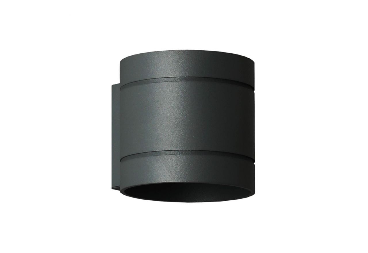 Nowoczesna lampa scienna o obłym kształcie DORIGO w czarnej metalowej oprawie