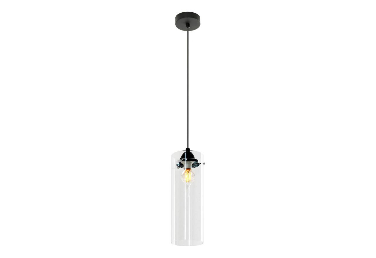 Nowoczesna lampa sufitowa GIOVANNI z minimalistycznym przeźroczystym kloszem tubą