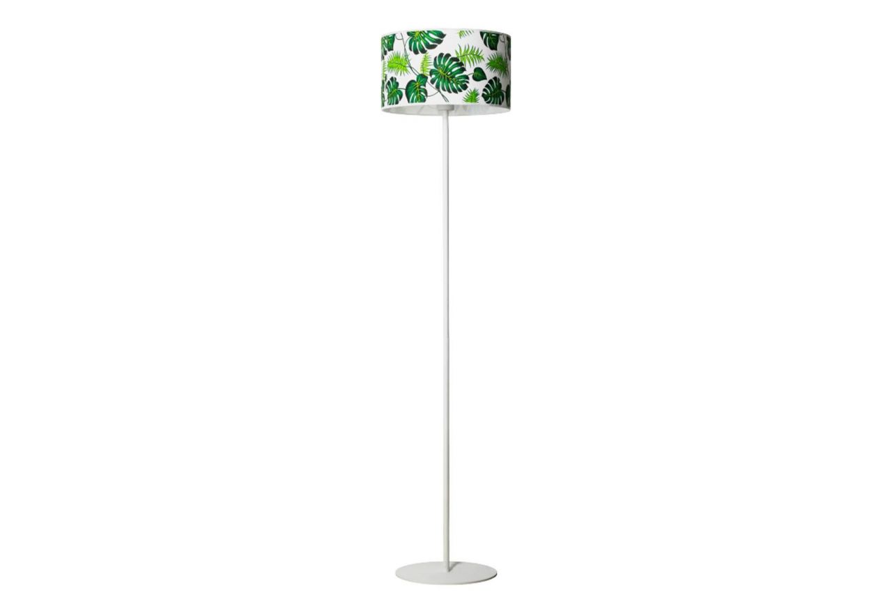 Lampa podłogowa w skandynawskim stylu MEDEA z roślinnym dekorem