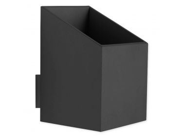 Nowoczesny czarny kinkiet RUEN z metalowym kloszem o minimalistycznym charakterze