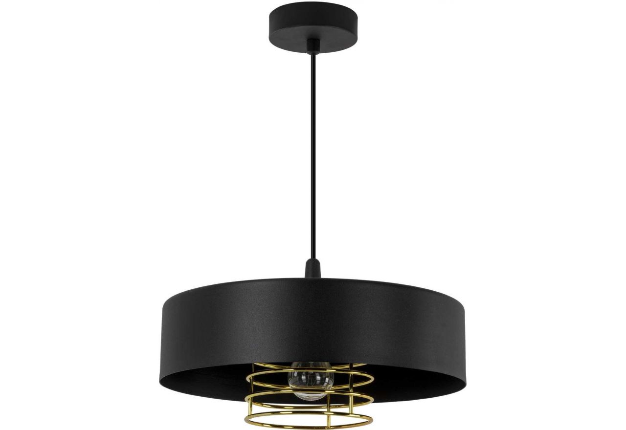 Designerska czarno złota lampa wisząca EMVOLO do nowoczesnego wnętrza