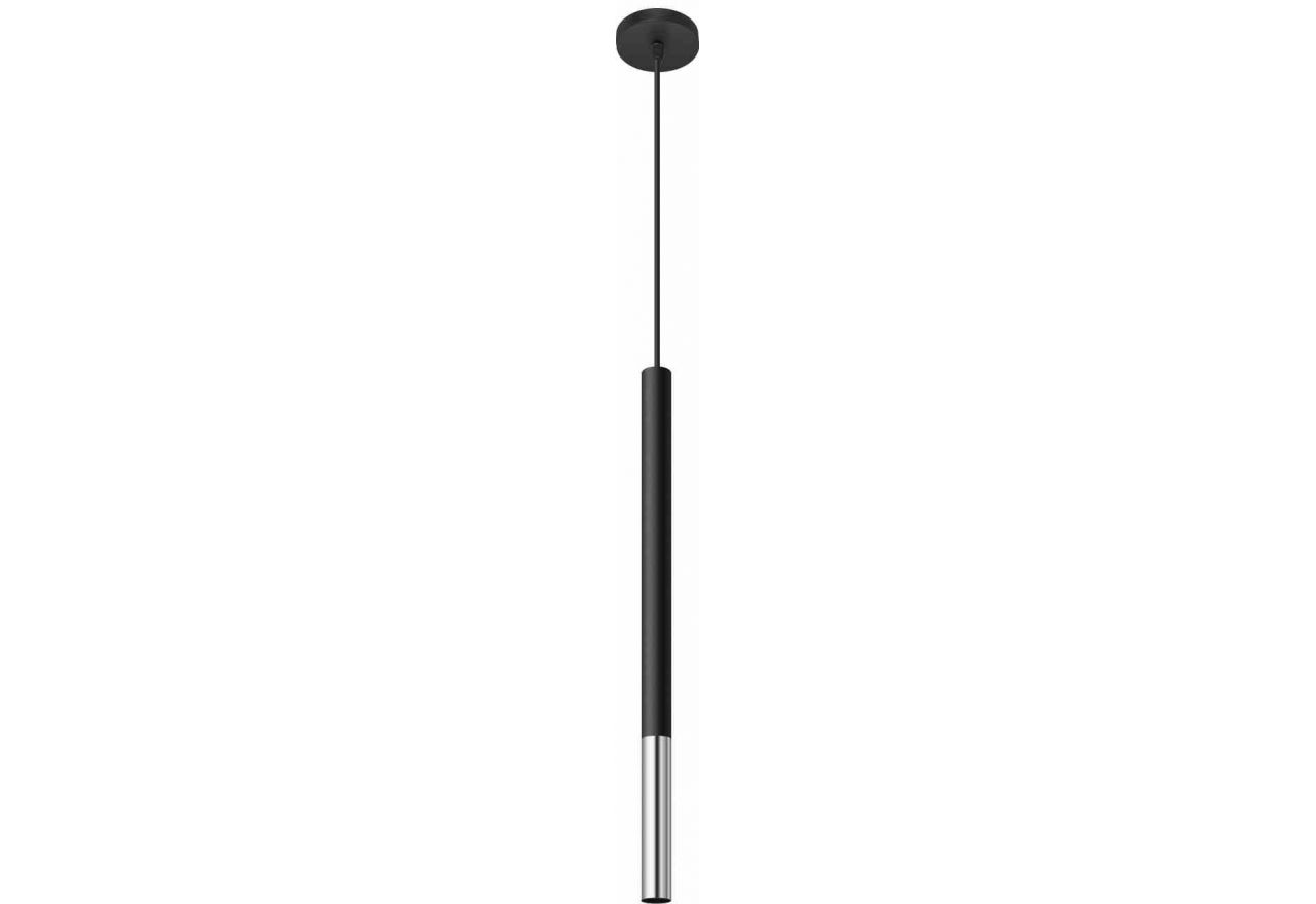 Designerska lampa wisząca FARAI czarno-srebrna do nowoczesnego salonu
