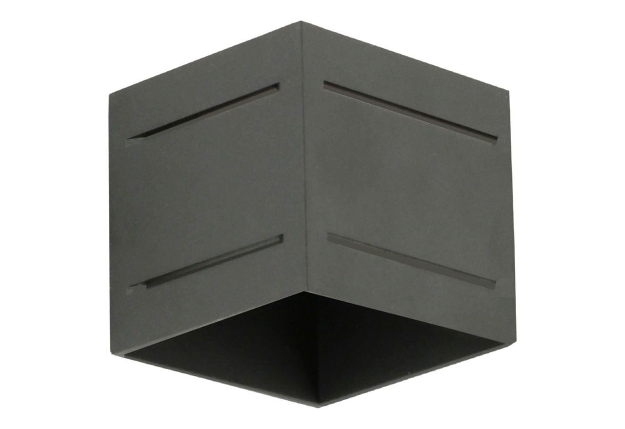 Nowoczesny czarny kinkiet ścienny QUERO o minimalistycznym charakterze i geometrycznej formie