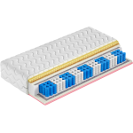 Dwustronny materac kieszeniowy H3/H4 z pianką VISCO, lateksem i kokosem - ACTIVE 80x200