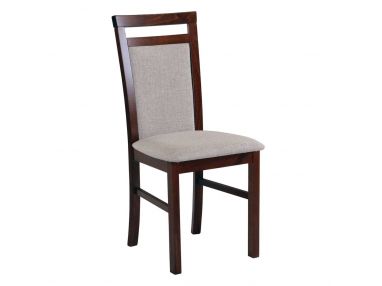 Wysokie krzesło z tapicerowanym siedziskiem i oparciem na eleganckich nóżkach - MONTU 5 - OUTLET