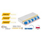 Dwustronny materac kieszeniowy H3/H4 z pianką VISCO, lateksem i kokosem - ACTIVE 200x200