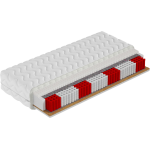 Dwustronny materac kieszeniowy multipocket z matą kokosową i lateksem - KALIFORNIA 180x200